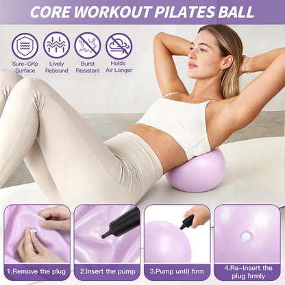 Pilates Kit, Home Pilates Workout Kit for Women, Pilates Equipment with 14.5"" Pilates Ring and Ball, Resistance Bands, Ankle Weights, Sliders & Grip Socks for Home Workouts