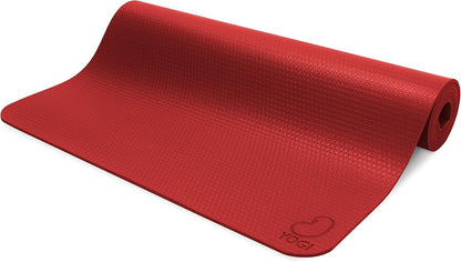 Yogi Premium Yoga Mat for Superior Grip - Eco-Friendly PVC and Natural 4mm Rubber Mat for Yoga, Pilates, Gym and Stretching - Durable Supportive Workout for Home Studio Training, 73” x 24”