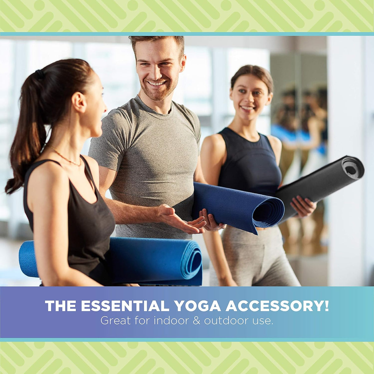 Yogi Premium Yoga Mat for Superior Grip - Eco-Friendly PVC and Natural 4mm Rubber Mat for Yoga, Pilates, Gym and Stretching - Durable Supportive Workout for Home Studio Training, 73” x 24”