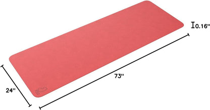 Yogi Premium Yoga Mat for Superior Grip - Eco-Friendly PVC and Natural 4mm Rubber Mat for Yoga, Pilates, Gym and Stretching - Durable Supportive Workout for Home Studio Training, 73” x 24”