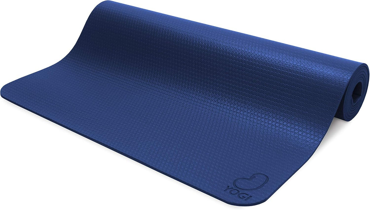 Yogi Premium Yoga Mat for Superior Grip - Eco-Friendly PVC and Natural 4mm Rubber Mat for Yoga, Pilates, Gym and Stretching - Durable Supportive Workout for Home Studio Training, 73” x 24”