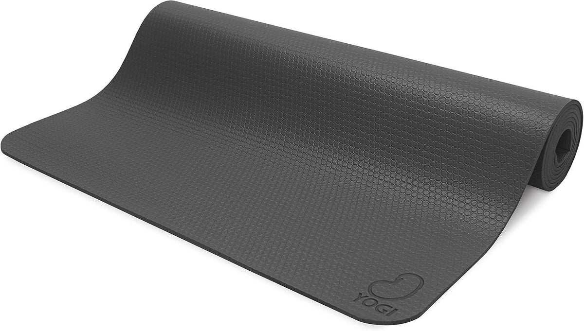 Yogi Premium Yoga Mat for Superior Grip - Eco-Friendly PVC and Natural 4mm Rubber Mat for Yoga, Pilates, Gym and Stretching - Durable Supportive Workout for Home Studio Training, 73” x 24”