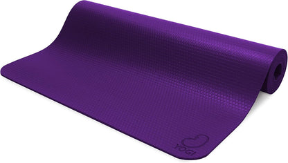 Yogi Premium Yoga Mat for Superior Grip - Eco-Friendly PVC and Natural 4mm Rubber Mat for Yoga, Pilates, Gym and Stretching - Durable Supportive Workout for Home Studio Training, 73” x 24”