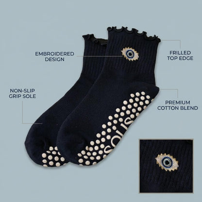 Non-Slip Cute Pilates Socks with Grips for Women | Cute Grip Socks for Yoga Womens
