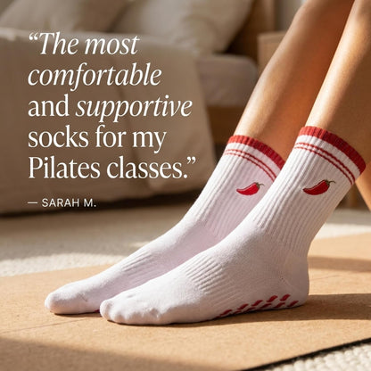 Non-Slip Cute Pilates Socks with Grips for Women | Cute Grip Socks for Yoga Womens