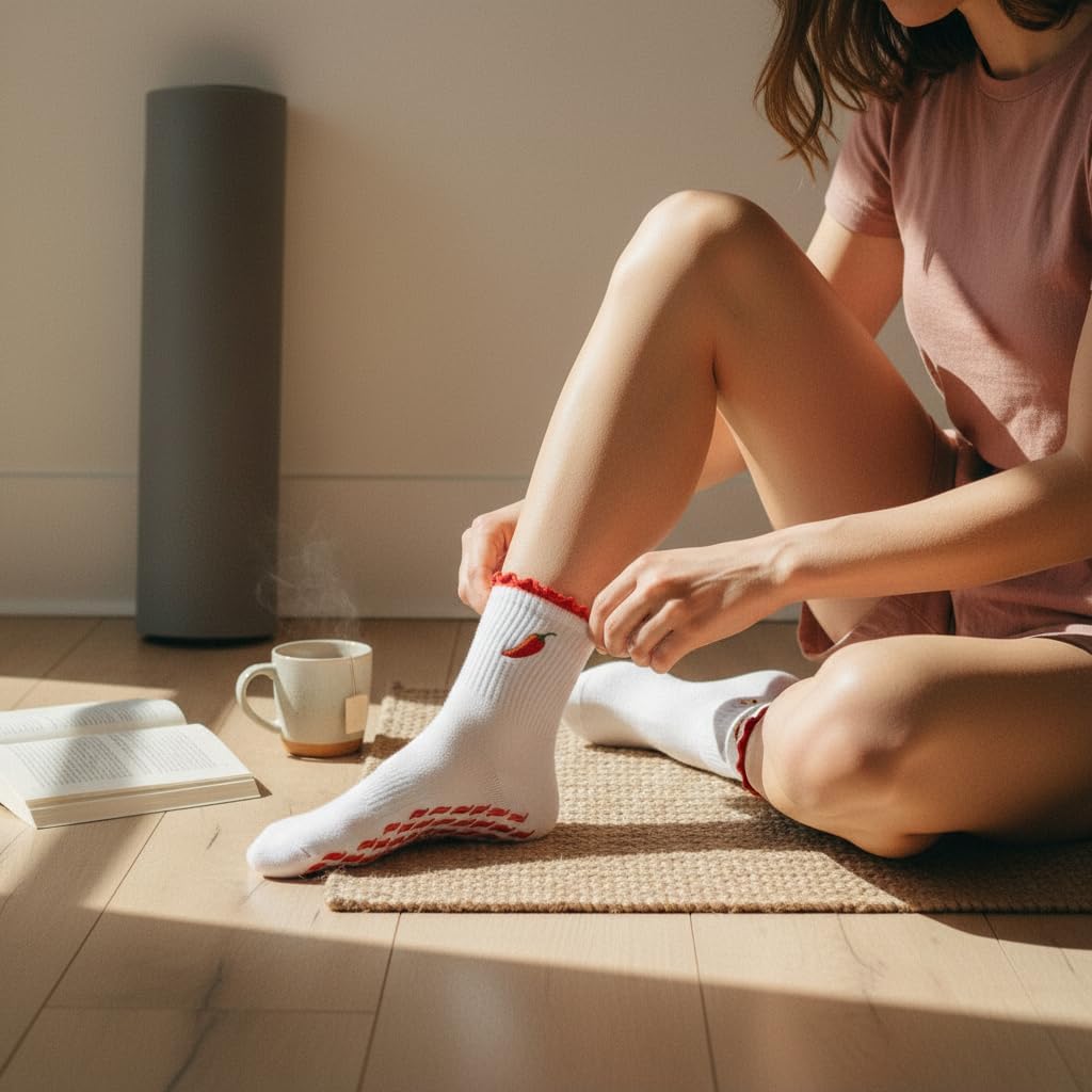 Non-Slip Cute Pilates Socks with Grips for Women | Cute Grip Socks for Yoga Womens