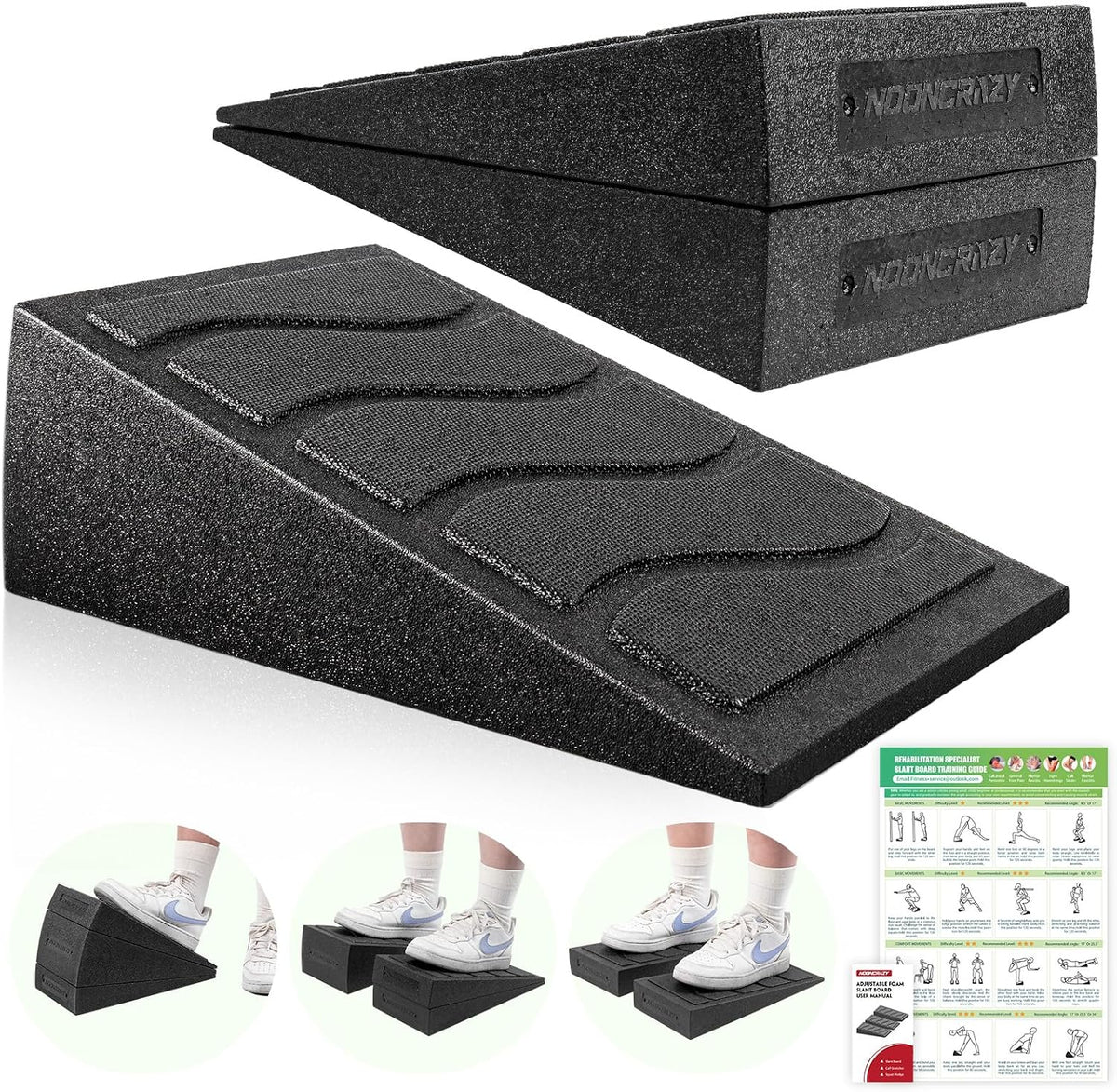 Squat Wedge Block, 960 LBS Weight Capacity, Slant Board for Calf Stretching