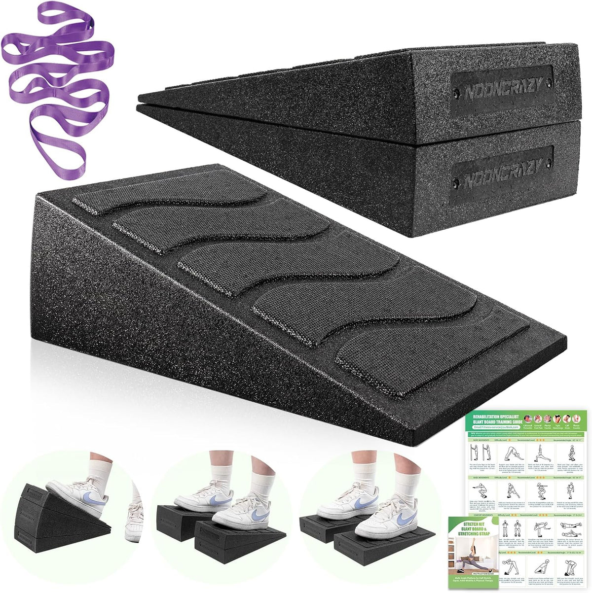 Squat Wedge Block, 960 LBS Weight Capacity, Slant Board for Calf Stretching