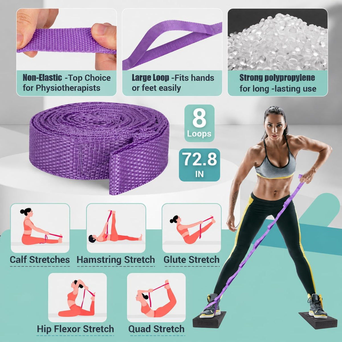 Squat Wedge Block, 960 LBS Weight Capacity, Slant Board for Calf Stretching