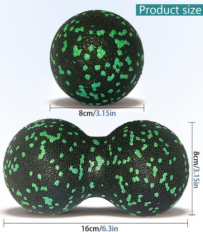 Peanut Massage Ball, Double Lacrosse Foam Roller for Physical Therapy, Firm