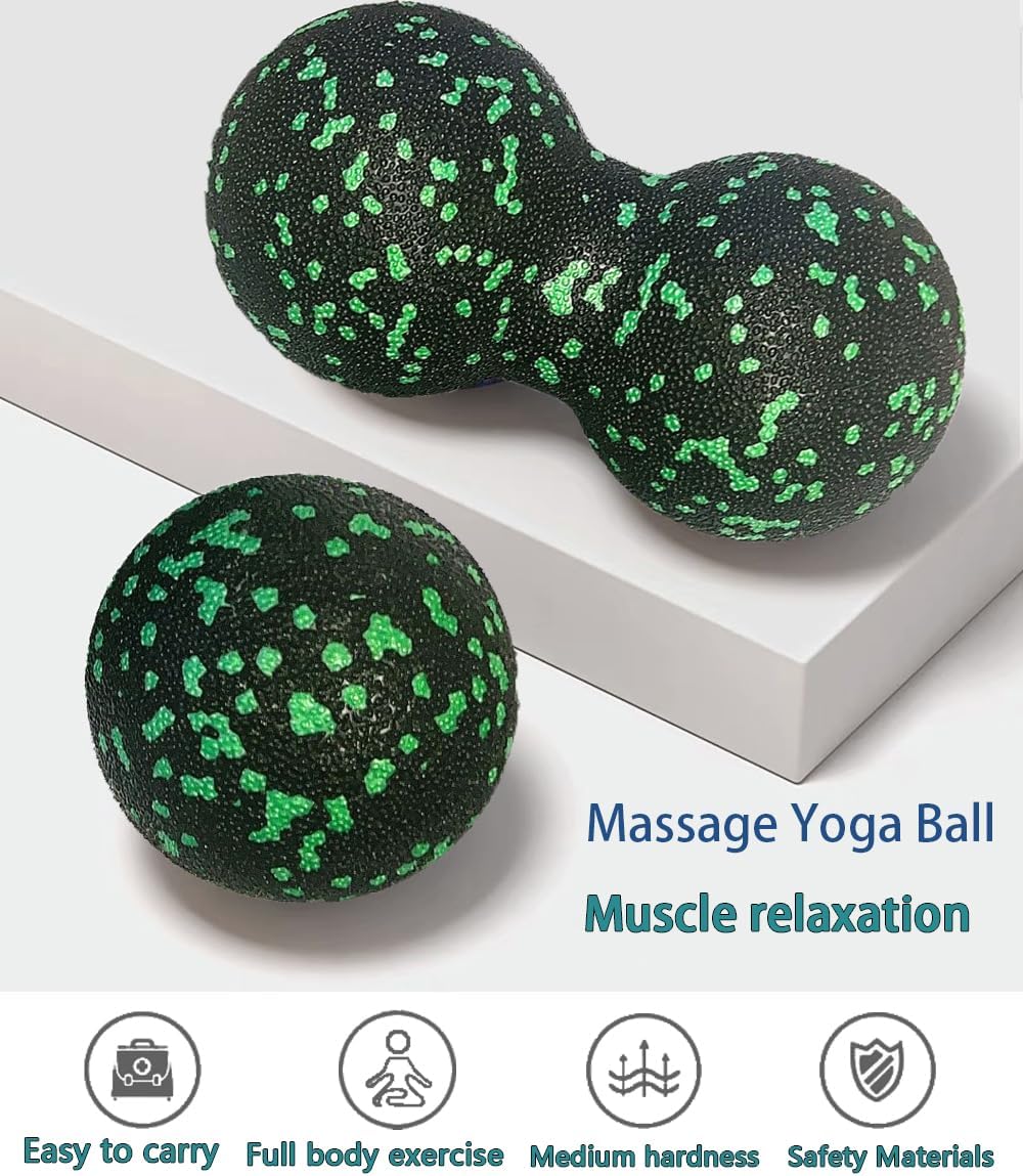 Peanut Massage Ball, Double Lacrosse Foam Roller for Physical Therapy, Firm