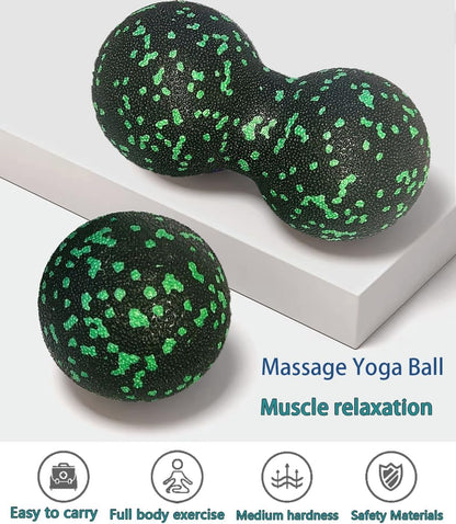 Peanut Massage Ball, Double Lacrosse Foam Roller for Physical Therapy, Firm