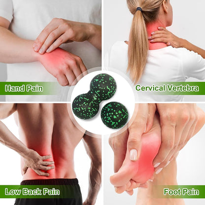 Peanut Massage Ball, Double Lacrosse Foam Roller for Physical Therapy, Firm