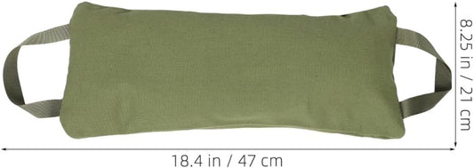 Canvas Weightlifting Sandbag for Fitness: Empty Yoga Training Shell - Army Green Weighted Bag for Leg Slimming & Strength Exercises