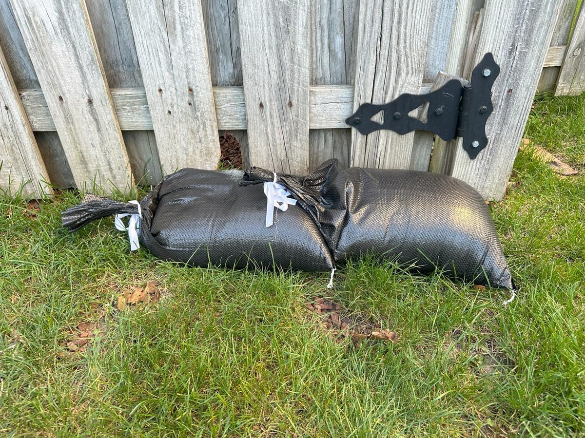 Empty Sandbags for Hurricane Flooding - UV Protected, Military Grade, 14" x 26" with Ties, Holds 50 lbs for Flood Protection – Pack of 10 Bags