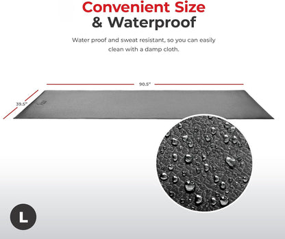 Equipment Mats, Home Gym Floor Protection, 4 Sizes | Non-Slip, Protects Floors/Equipment, Absorbs Vibration, Sweat-Resistant, High-Density Foam, For Different-Sized Machines