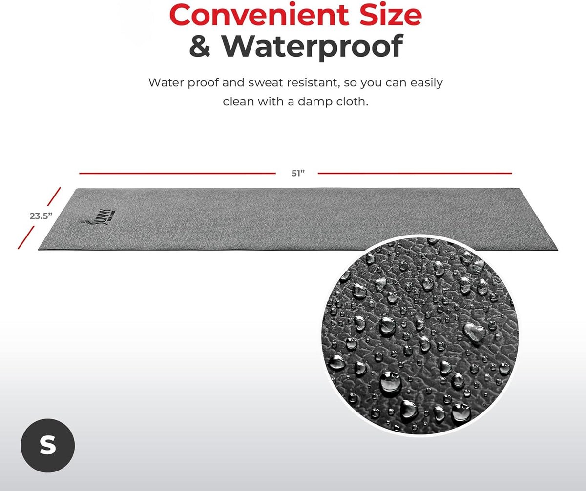 Equipment Mats, Home Gym Floor Protection, 4 Sizes | Non-Slip, Protects Floors/Equipment, Absorbs Vibration, Sweat-Resistant, High-Density Foam, For Different-Sized Machines
