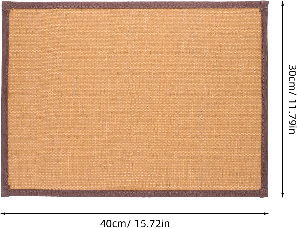Bamboo Rug Woven Straw Seat Cushion Japanese Style Rattan Futon Sitting Pad Tatami Floor Pillow for Zen Garden Yoga Practice or Meditation Light Brown Japanese Tatami Mat