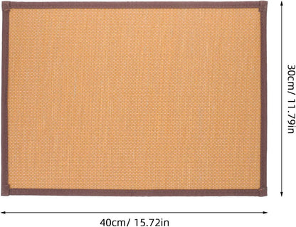 Bamboo Rug Woven Straw Seat Cushion Japanese Style Rattan Futon Sitting Pad Tatami Floor Pillow for Zen Garden Yoga Practice or Meditation Light Brown Japanese Tatami Mat