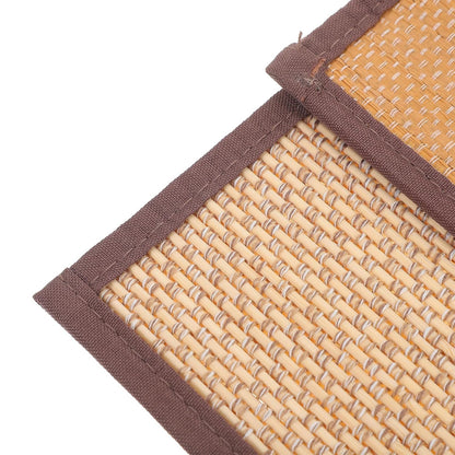 Bamboo Rug Woven Straw Seat Cushion Japanese Style Rattan Futon Sitting Pad Tatami Floor Pillow for Zen Garden Yoga Practice or Meditation Light Brown Japanese Tatami Mat