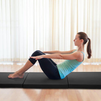 Yoga Mat Thick 2 Inch Workout Flooring for Home Gym - Exercise, Gymnastics, Tumbling, Pilates, Dance Equipment - Foldable Foam Play Mat for Kids and Adults