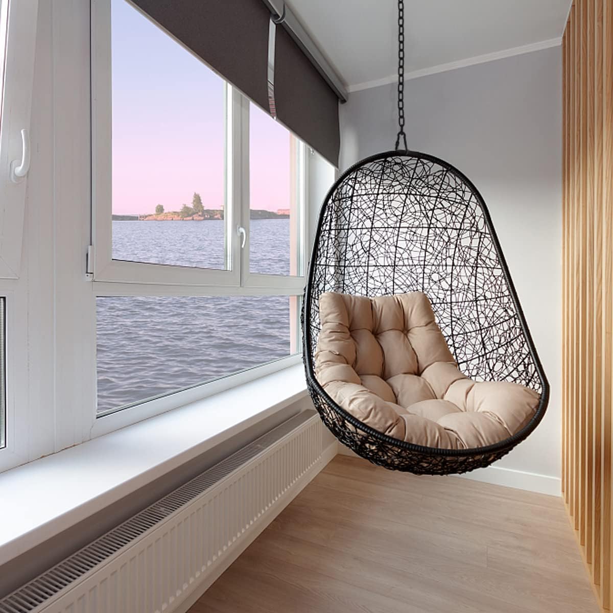 Hammock Hanging Kit,Hanging Chair Hardware 360°Rotating 1000 lb Capacity Hammock Hooks Heavy Duty,Hammock Chair Hanging Kit & Swing Ceiling Hook Snap for Hammock Chair Stand,Seat, Tree,Yoga,Gym(Black)