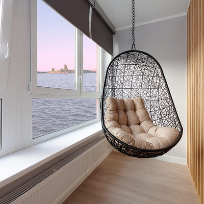 Hammock Hanging Kit,Hanging Chair Hardware 360°Rotating 1000 lb Capacity Hammock Hooks Heavy Duty,Hammock Chair Hanging Kit & Swing Ceiling Hook Snap for Hammock Chair Stand,Seat, Tree,Yoga,Gym(Black)