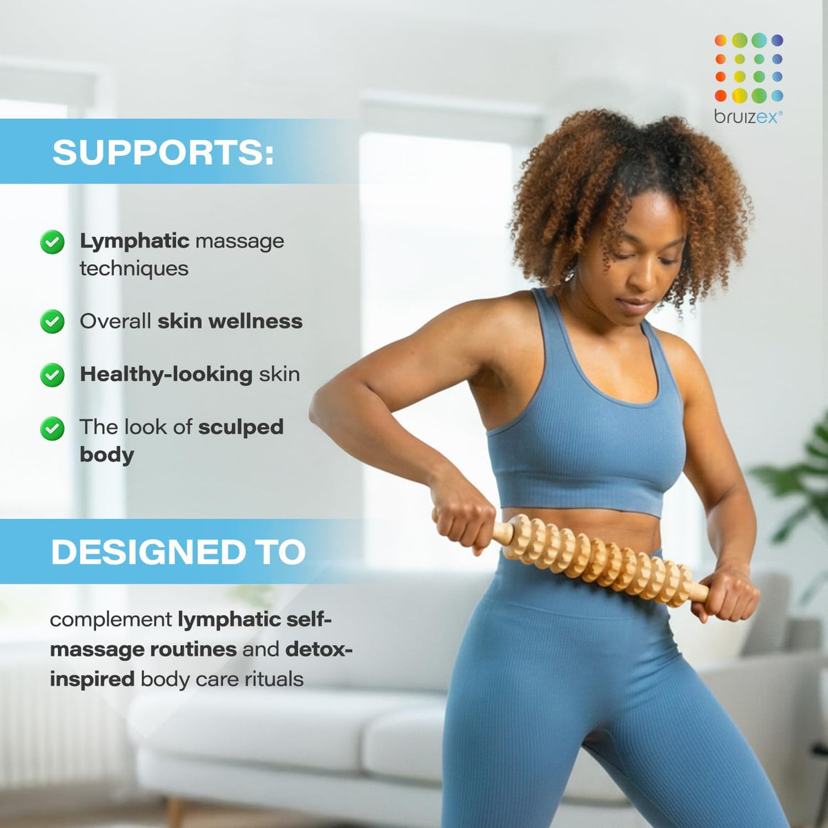 Lipo Roller Lymphatic Drainage Massager, Massage Tool for Stomach