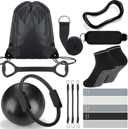 18Pcs Pilates Ring Set, Women Exercise Accessories