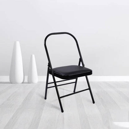 Yoga Chair,Backless Yoga Chair Prop,Pilates Chair,Strength Training Inversion Equipment,Yoga Chair Iyengar,Foldable and Portable Folding Stools for Yoga,Black Triple Beam