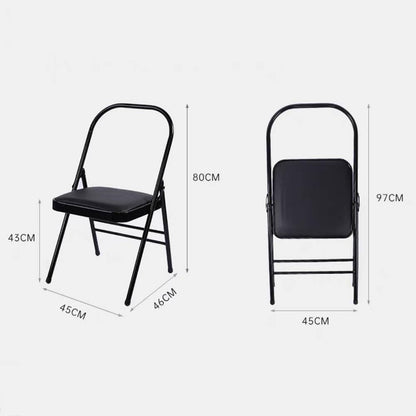 Yoga Chair,Backless Yoga Chair Prop,Pilates Chair,Strength Training Inversion Equipment,Yoga Chair Iyengar,Foldable and Portable Folding Stools for Yoga,Black Triple Beam