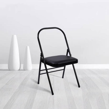 Yoga Chair,Backless Yoga Chair Prop,Pilates Chair,Strength Training Inversion Equipment,Yoga Chair Iyengar,Foldable and Portable Folding Stools for Yoga,Black Triple Beam