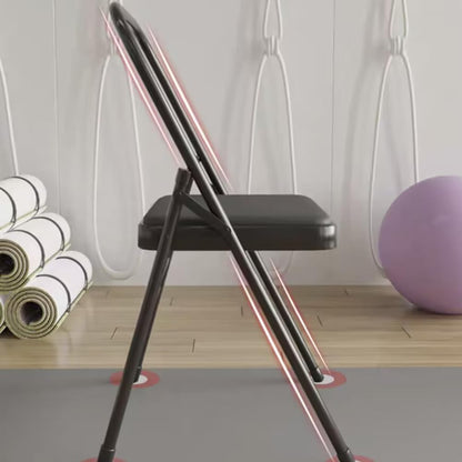 Yoga Chair,Backless Yoga Chair Prop,Pilates Chair,Strength Training Inversion Equipment,Yoga Chair Iyengar,Foldable and Portable Folding Stools for Yoga,Black Triple Beam