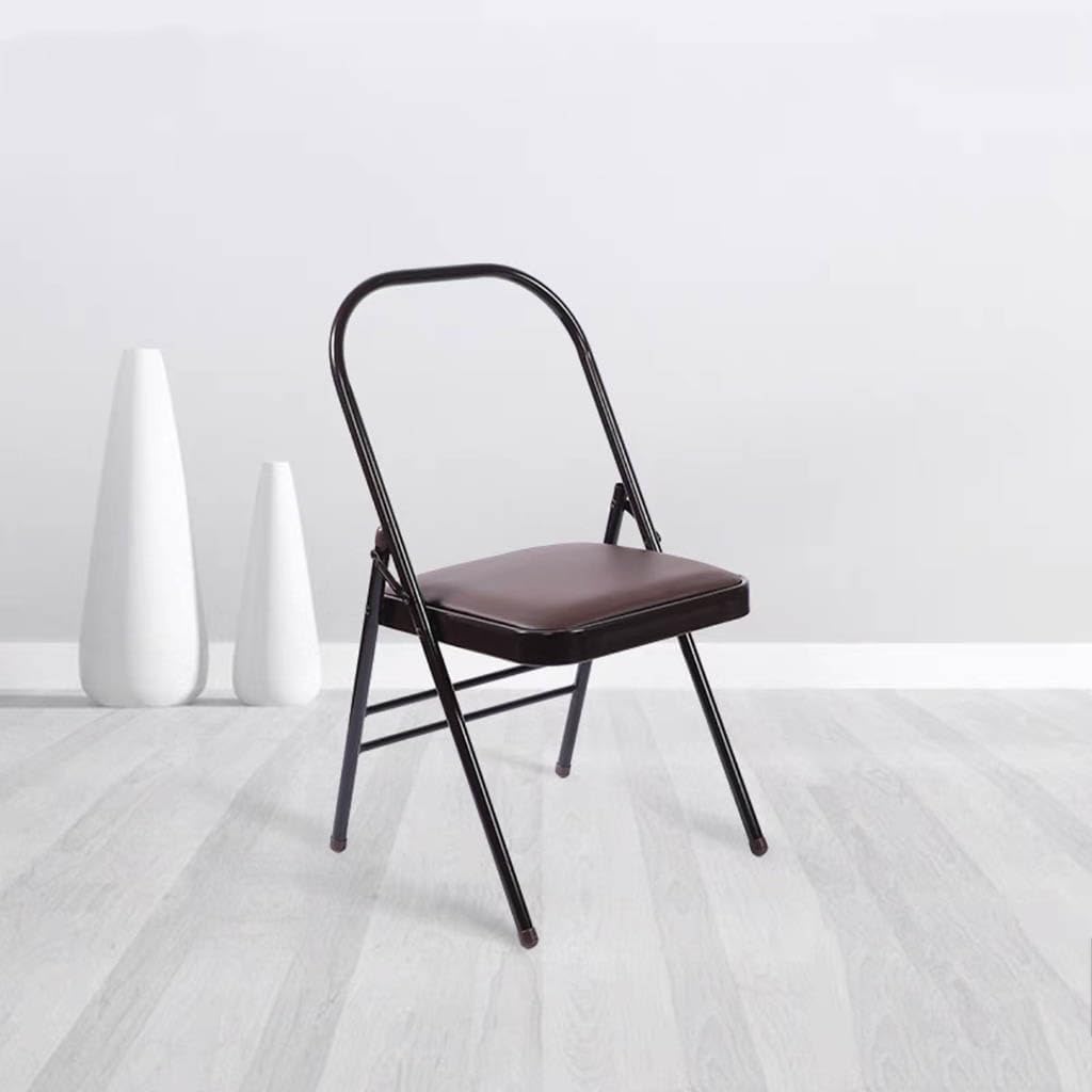 Yoga Chair,Backless Yoga Chair Prop,Pilates Chair,Strength Training Inversion Equipment,Yoga Chair Iyengar,Foldable and Portable Folding Stools for Yoga,Black Triple Beam
