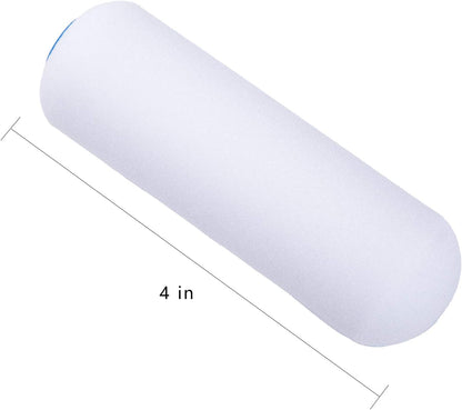 4 Inch Foam Paint Roller Covers, 10-Pack for Cabinets & Doors