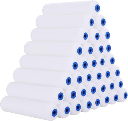 4 Inch Foam Paint Roller Covers, 10-Pack for Cabinets & Doors