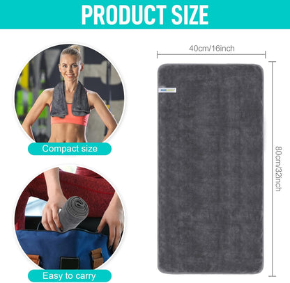 Microfiber Gym Towels, Workout Sweat Towel 16x32In