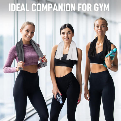 Microfiber Gym Towels, Workout Sweat Towel 16x32In