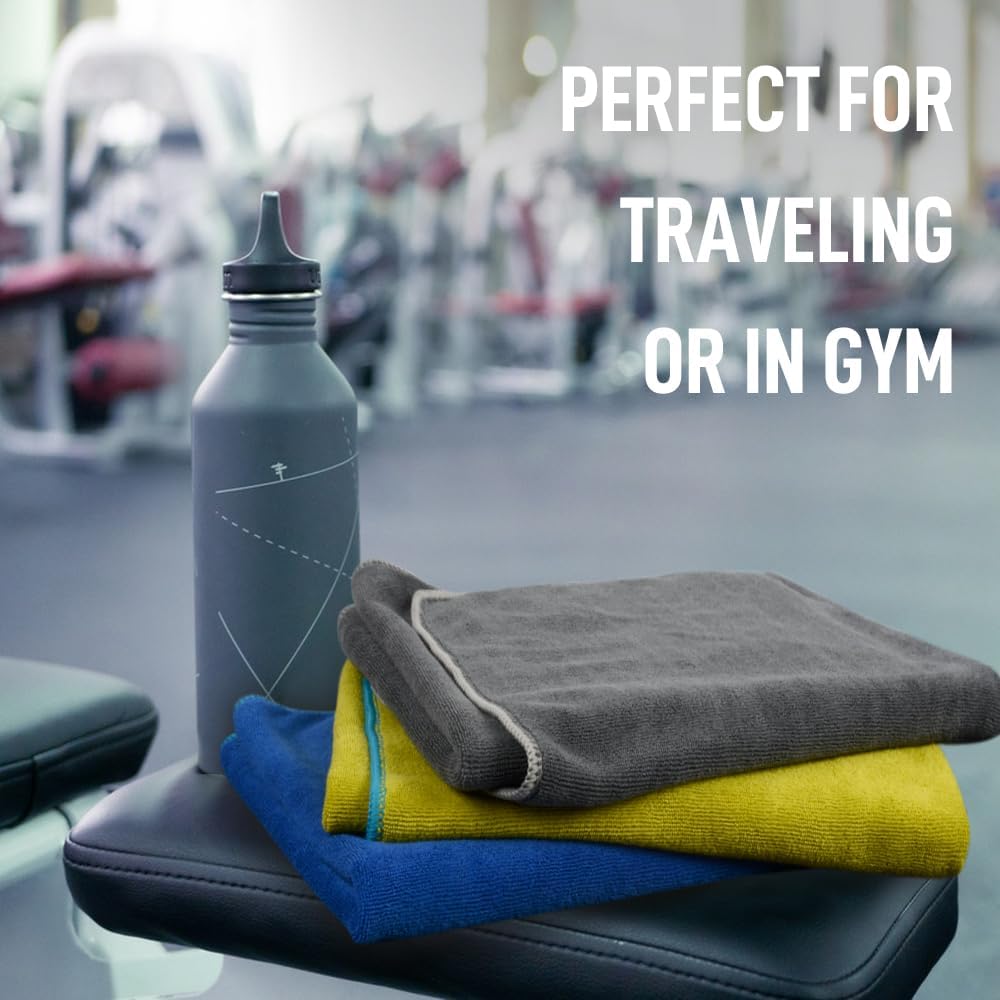 Microfiber Gym Towels, Workout Sweat Towel 16x32In