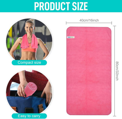 Microfiber Gym Towels, Workout Sweat Towel 16x32In