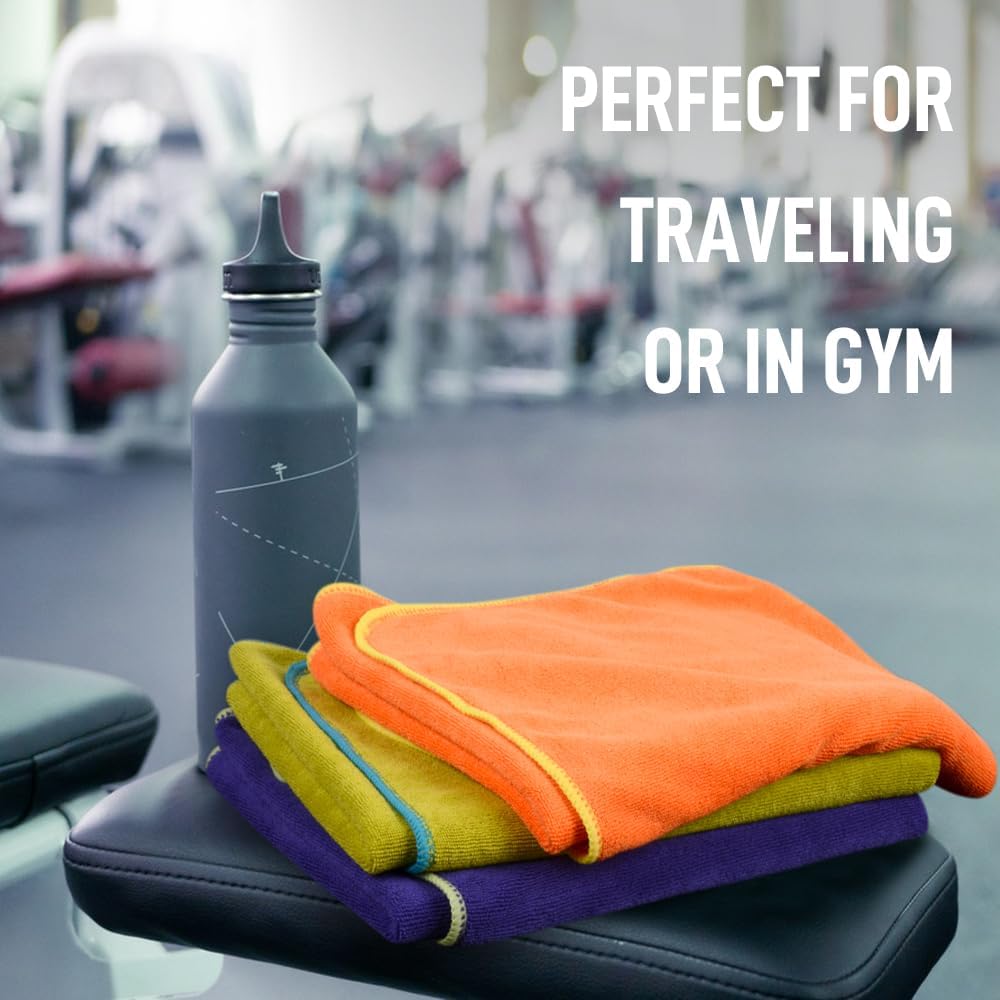 Microfiber Gym Towels, Workout Sweat Towel 16x32In