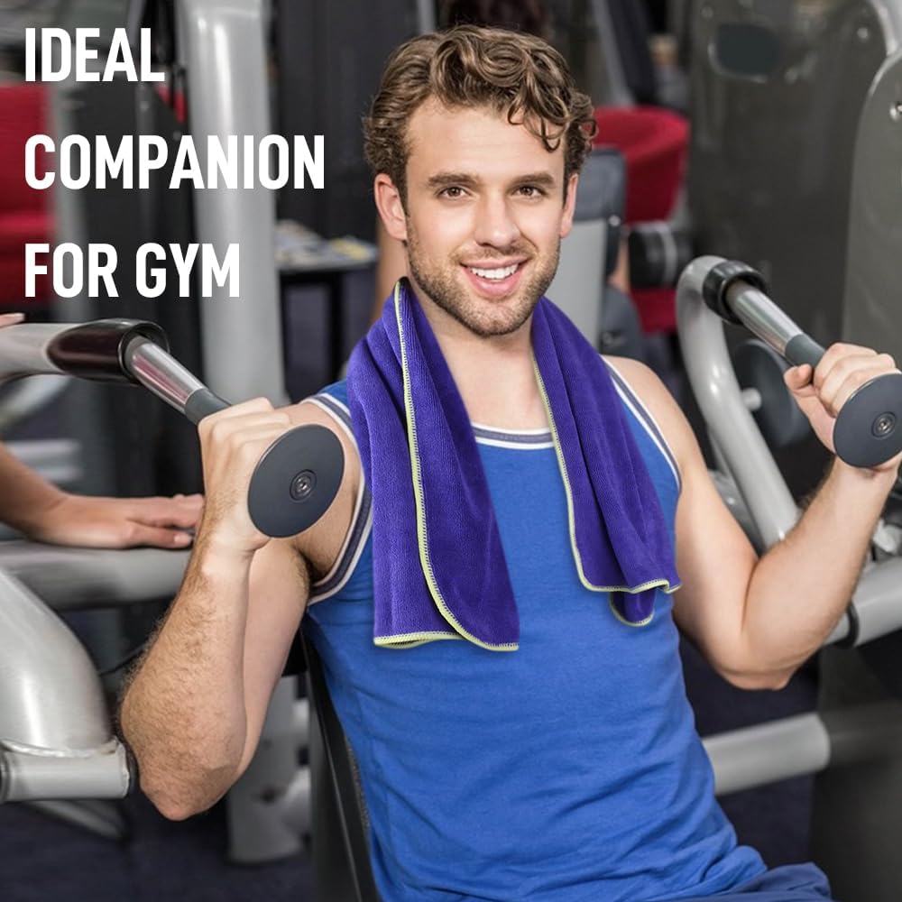 Microfiber Gym Towels, Workout Sweat Towel 16x32In