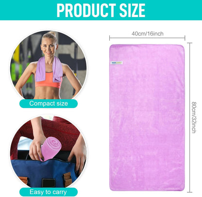 Microfiber Gym Towels, Workout Sweat Towel 16x32In