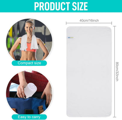 Microfiber Gym Towels, Workout Sweat Towel 16x32In