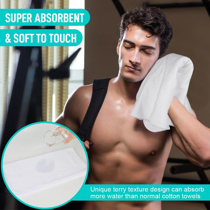 Microfiber Gym Towels, Workout Sweat Towel 16x32In