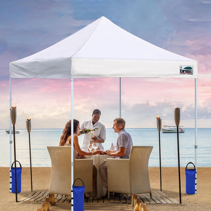 USA 4-Pack Universal Canopy Weights, Secure Wind Protection to Prevent Tipping, Easy Wrap-Around Installation Heavy Duty Sandbags (Without Sand), Fits All Instant Shelter Legs,Blue