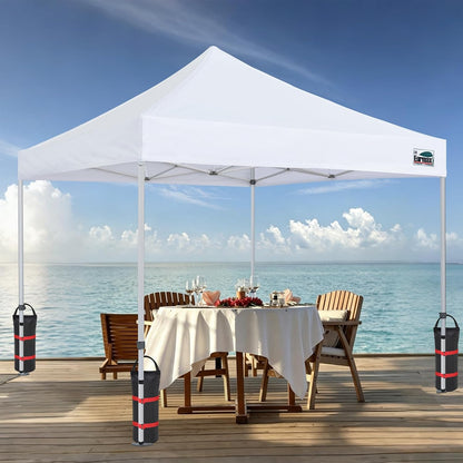 USA 4-Pack Universal Canopy Weights, Secure Wind Protection to Prevent Tipping, Easy Wrap-Around Installation Heavy Duty Sandbags (Without Sand), Fits All Instant Shelter Legs,Blue