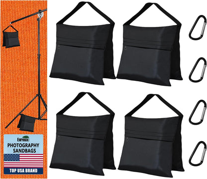 USA 4-Pack Universal Canopy Weights, Secure Wind Protection to Prevent Tipping, Easy Wrap-Around Installation Heavy Duty Sandbags (Without Sand), Fits All Instant Shelter Legs,Blue