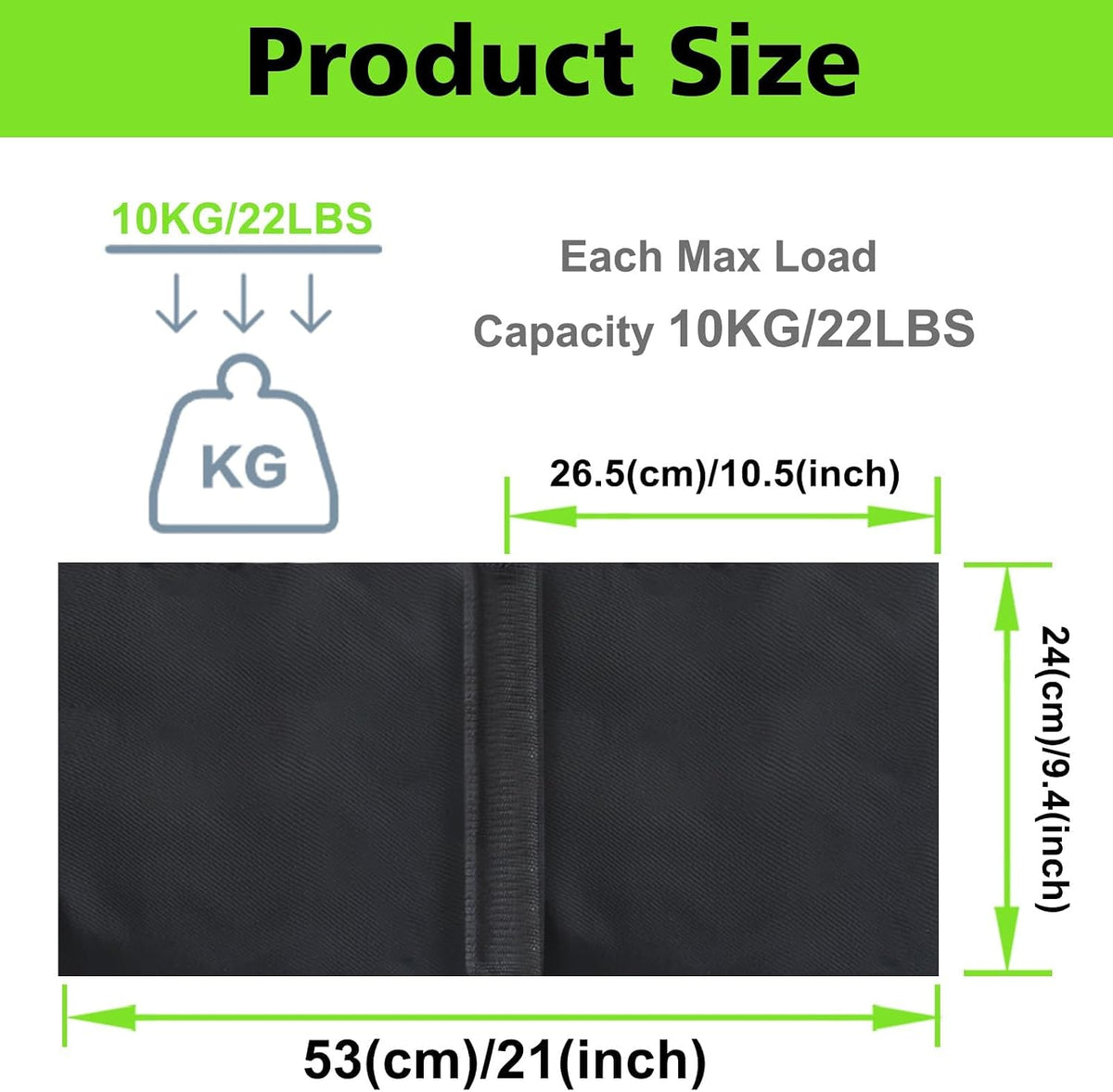 USA 4-Pack Universal Canopy Weights, Secure Wind Protection to Prevent Tipping, Easy Wrap-Around Installation Heavy Duty Sandbags (Without Sand), Fits All Instant Shelter Legs,Blue