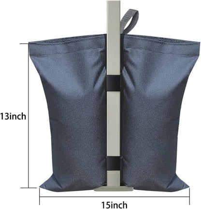 USA 4-Pack Universal Canopy Weights, Secure Wind Protection to Prevent Tipping, Easy Wrap-Around Installation Heavy Duty Sandbags (Without Sand), Fits All Instant Shelter Legs,Blue